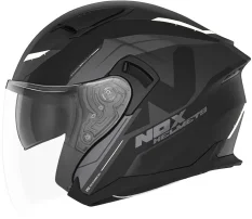 PŘILBA N130 KLINT, NOX (ČERNÁ MATNÁ,BÍLÁ) 2024 velikost XL