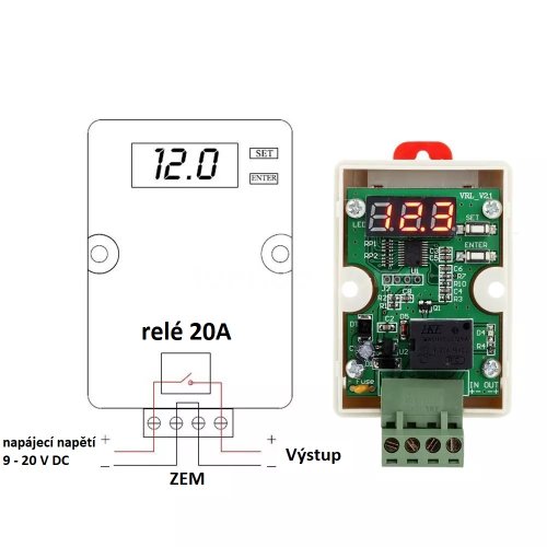 Podpěťová ochrana autobaterie 12V