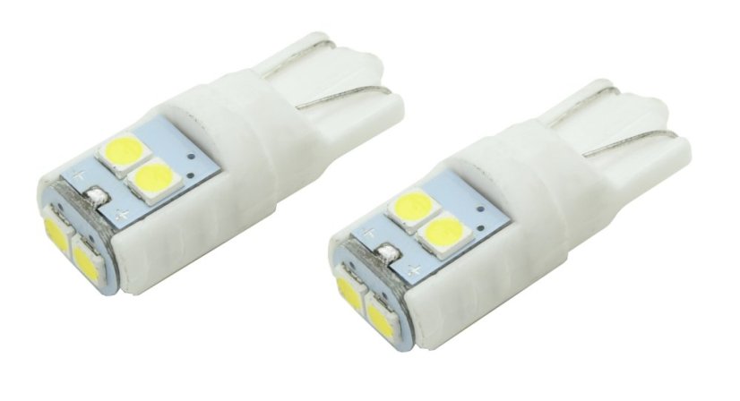 Žárovka 6LED 3030  12V  T10  bílá  2ks