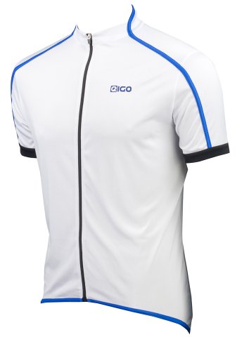 Eigo Klasické pánské s krátkým rukávem na kole Jersey bílá / modrá