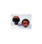 Padací protektory PHV Suzuki GSR 600 - Barva krytek: Červený eloxovaný hliník, Typ protektoru: PHV1K-půlkulatý černý protektor