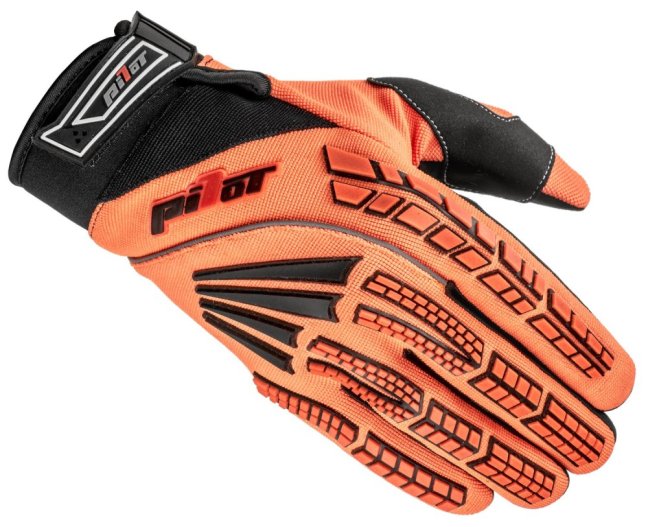 Dětské motokrosové rukavice Pilot vhodné také na čtyřkolku - BARVA: černo-modrá, VELIKOST: 6