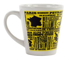 Hrnek latte cyklo French Tour žlutý