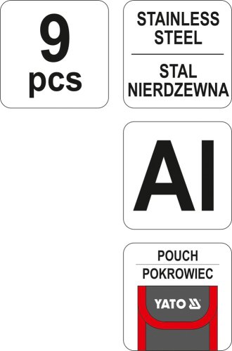 Multifunkční nůž 9 funkcí černo-červený