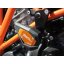Padací slidery SL01 KTM 1290 Super Duke / R - Barva krytek: Červený eloxovaný hliník, Barva sliderů: Černý polyamid