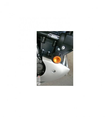 Padací protektory PHV Kawasaki Versys 650 - Barva krytek: Červený eloxovaný hliník, Typ protektoru: PHV1K-půlkulatý černý protektor