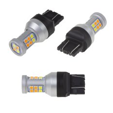 LED T20 (7443) bílá/oranžová, 12-24V, 22LED/5630SMD