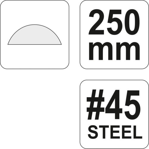 Rašple na dřevo půlkulatá 250 mm #45