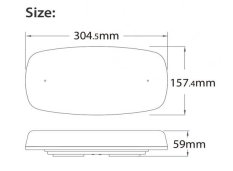 AKU LED rampa oranžová, 84LEDx0,5W, magnet, 12-24V, 304mm, ECE R65 R10