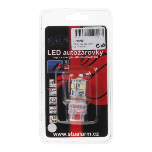 LED T20 (3156) bílá, 12V, 5LED/3SMD