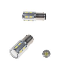 LED BA15D bílá, 12SMD 5630 + 3W LED 10-30V