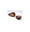 Padací slidery SL01 Suzuki GSF 600 / 1200 BANDIT / GSX 750 / 1200  INAZUMA - Barva krytek: Červený eloxovaný hliník, Barva sliderů: Černý polyamid