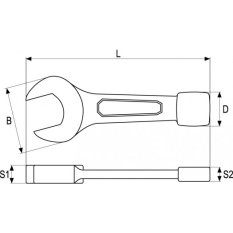 Klíč maticový plochý rázový 41 mm