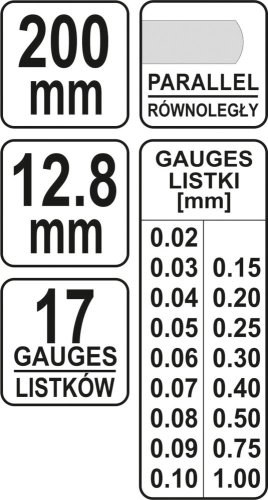 Měrka na spáry 200 x 12,8 mm 17 ks