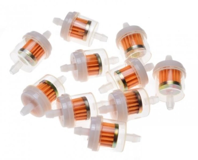 Benzínový filtr s papírovou vložkou pro hadice 6mm Benzínový filtr s papírovou vložkou pro hadice 6mm