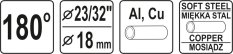 Ohybačka na trubky Al, Cu, 180°, pr. 23/32" - 18mm
