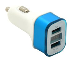 Zástrčka KOMBI - USB, voltmetr, ampérmetr (1,0+2,1A)