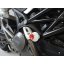 Padací protektory PHV Ducati Monster 696 / 796 / 1100 / 1100EVO / 1100S - Barva krytek: Červený eloxovaný hliník, Typ protektoru: PHV1K-půlkulatý černý protektor