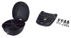 Moto kufr Top Case K-MAX s univerzální plotnou - 30 litrů - Barva černá matná