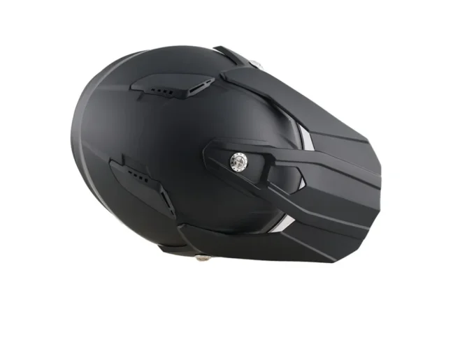 Homologovaná ENDURO helma černá matná s kšiltem - DOT a ECE22.05