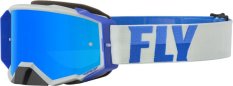 MX zrcadlové motokrosové brýle FLY RACING ZONE PRO Šedá/Modrá - Modré sklo