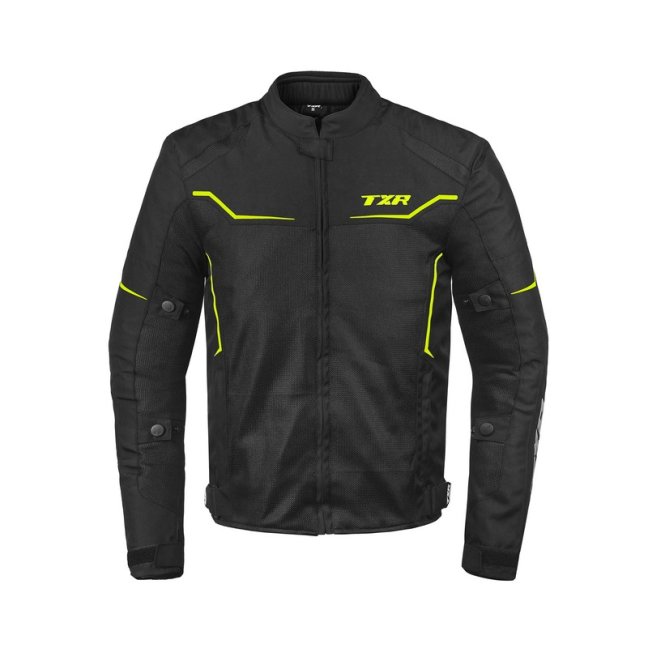 Bunda na motorku TXR Aero černo-fluo žlutá - Velikost: XL