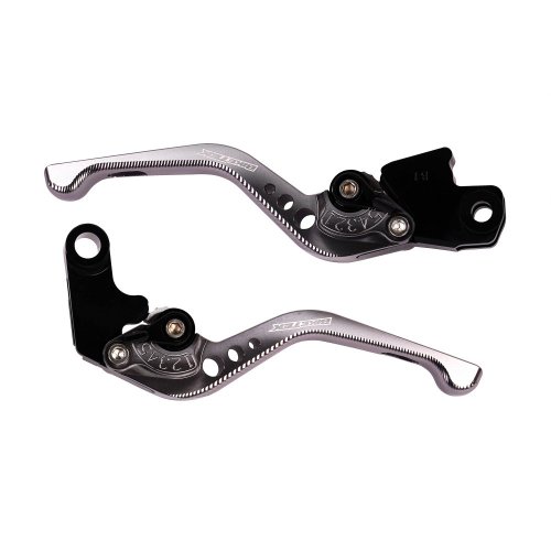 BikeTek Adjustable CNC Short Lever Set Titanium with Black Adjuster - #285