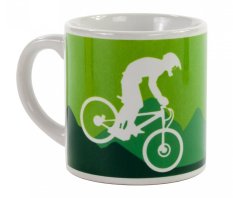 Hrnek espresso cyklo Downhillers zelený