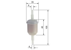 Benzínový filtr BOSCH pro hadice 6 a 8mm