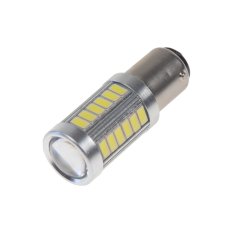 x doprodej LED BAY15d (dvouvlákno) bílá, 12-24V, 33LED/5730SMD s čočkou