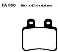 Přední a zadní brzdové destičky EBC SFA350HH Sinter pro Sútry Rieju, Peugeot, Italjet, Derbi