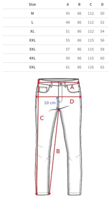 Kalhoty na motorku TXR Kansas se šněrováním černé velikost 4XL