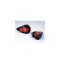 Padací slidery SL01 Suzuki GSX-S 1000 / GT, GSX-S 950 - Barva krytek: Červený eloxovaný hliník, Barva sliderů: Černý polyamid
