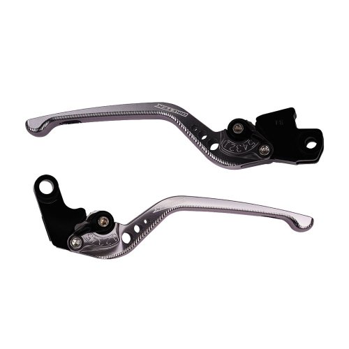 BikeTek Adjustable CNC Long Lever Set Titanium with Black Adjuster - #017