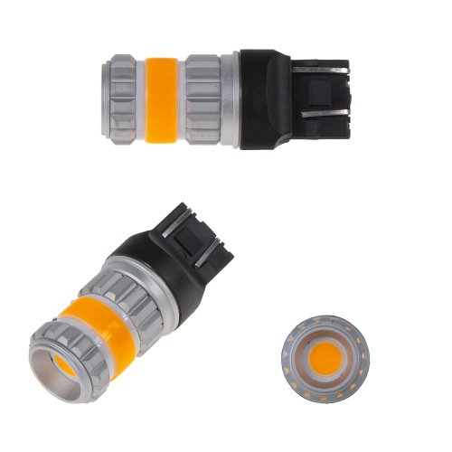 LED T20 (7443) oranžová, COB 360⁰, 9-60V, 12W