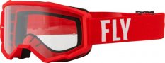 MX Čiré motokrosové brýle FLY RACING FOCUS Červená/Bílá