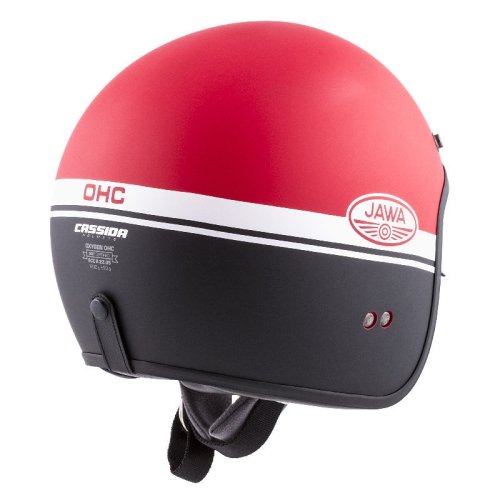Moto přilba Cassida Oxygen Jawa OHC 2023 červená matná/černá/bílá