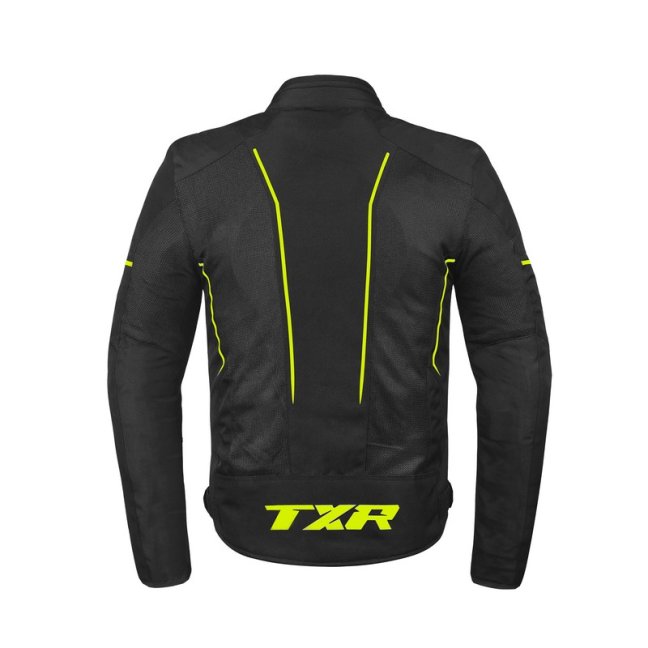 Bunda na motorku TXR Aero černo-fluo žlutá - Velikost: XL