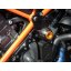 Padací protektory PHV KTM 1290 Super Duke / R - Barva krytek: Červený eloxovaný hliník, Typ protektoru: PHV1K-půlkulatý černý protektor