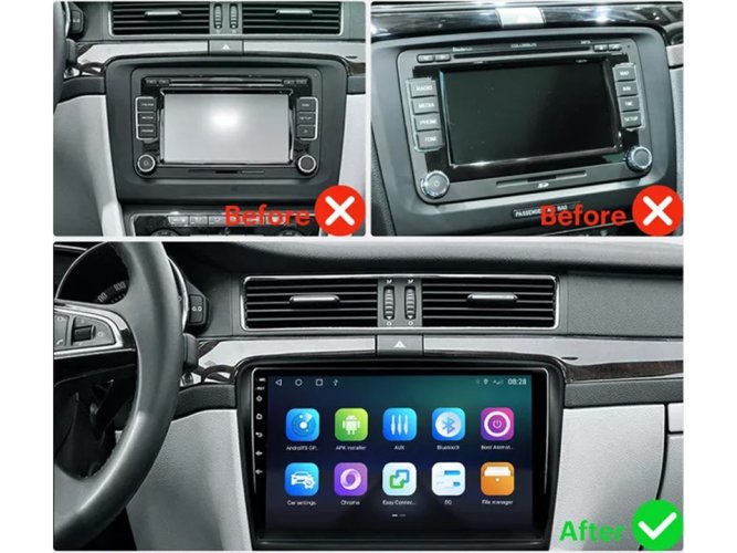 Autorádio pro Škoda Superb 2008-2015 s 10,1" LCD, Android, WI-FI, GPS, Mirror link, Bluetooth,