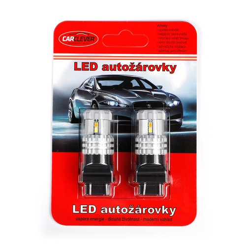 LED T20 (3157) bílá / oranžová, 12V, 12LED SMD