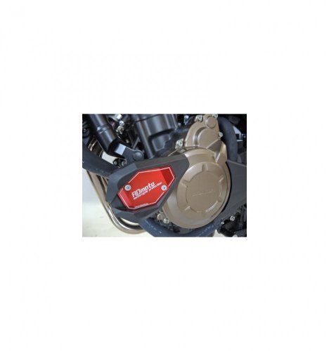 Padací slidery SL01 Honda CB 500X / CB 500F - Barva krytek: Červený eloxovaný hliník, Barva sliderů: Černý polyamid