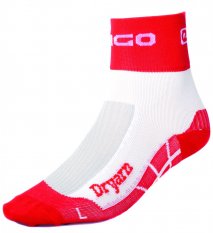 Eigo Dryarn Socks White / Red - S