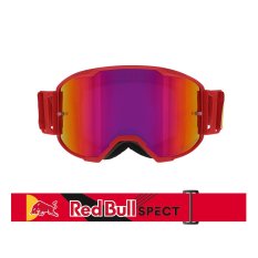 Motokrosové brýle RedBull Spect Strive Panovision, červené matné, plexi fialové zrcadlové