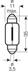 OSRAM 24V C5W (SV8,5-8) 5W standard (10ks)