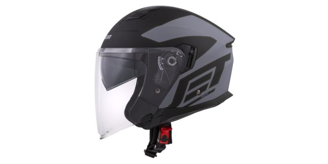 OTEVŘENÁ PŘILBA JET TECH CORSO, CASSIDA (ČERNÁ MATNÁ/ŠEDÁ)