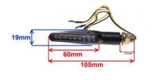 Tuningové LED blinkry 2ks - směrová světla na motocykly s homologací 9 diod