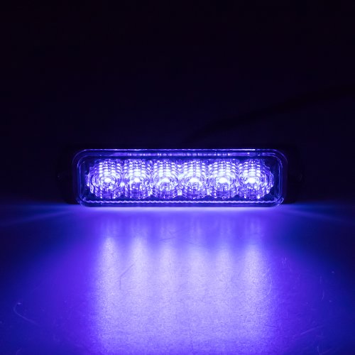 x SLIM výstražné LED světlo vnější, modré, 12-24V, ECE R65