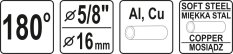 Ohybačka na trubky Al, Cu, 180°, pr. 5/8" - 16mm