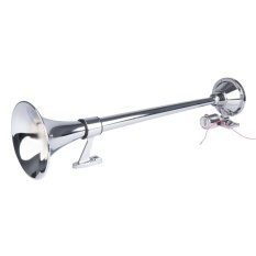Fanfára kulatá 1 trubka 12/24V, chrom, bez kompresoru 74cm, TAE060
